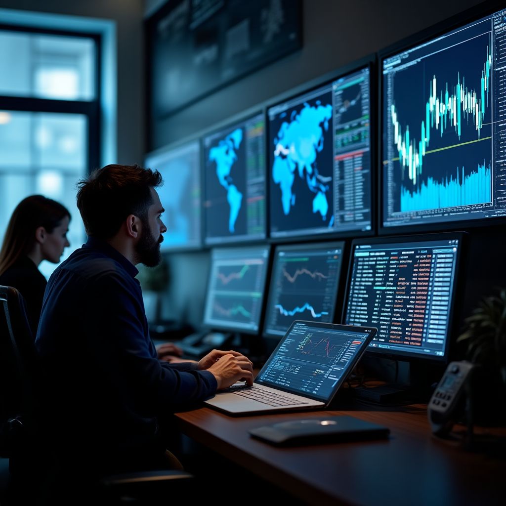 Equipo de EconoTrends trabajando en análisis de datos económicos